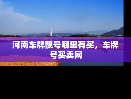 河南车牌靓号哪里有买，车牌号买卖网