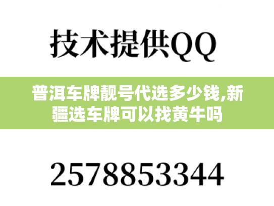普洱车牌靓号代选多少钱,新疆选车牌可以找黄牛吗