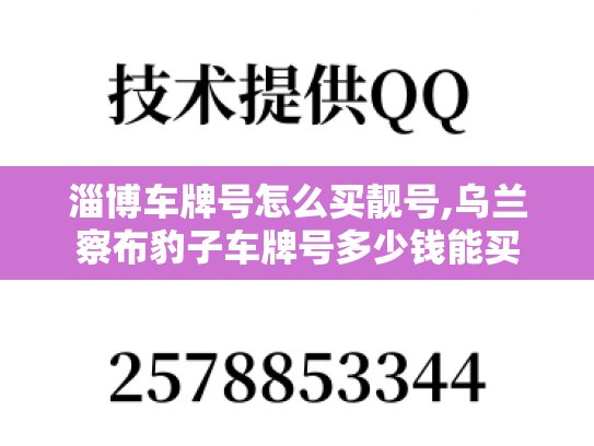 淄博车牌号怎么买靓号,乌兰察布豹子车牌号多少钱能买