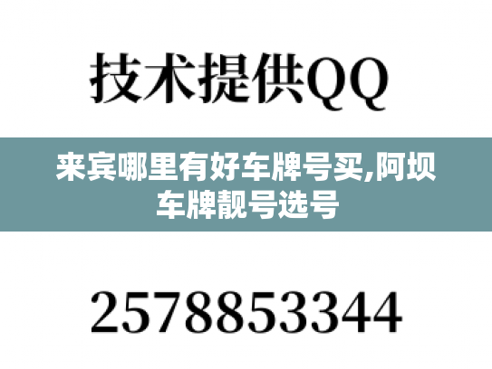 来宾哪里有好车牌号买,阿坝车牌靓号选号