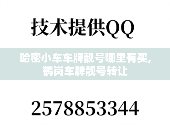 哈密小车车牌靓号哪里有买,鹤岗车牌靓号转让
