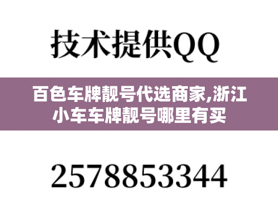 百色车牌靓号代选商家,浙江小车车牌靓号哪里有买