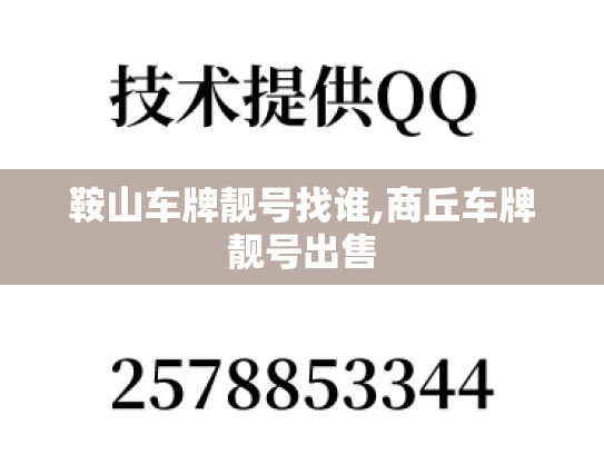 鞍山车牌靓号找谁,商丘车牌靓号出售