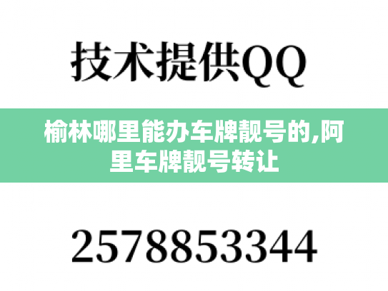 榆林哪里能办车牌靓号的,阿里车牌靓号转让