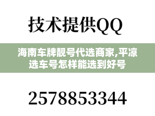 海南车牌靓号代选商家,平凉选车号怎样能选到好号