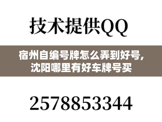 宿州自编号牌怎么弄到好号,沈阳哪里有好车牌号买