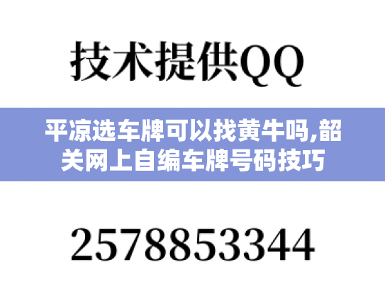 平凉选车牌可以找黄牛吗,韶关网上自编车牌号码技巧