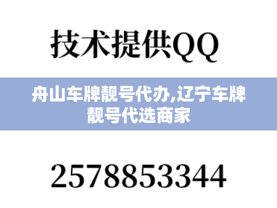 舟山车牌靓号代办,辽宁车牌靓号代选商家