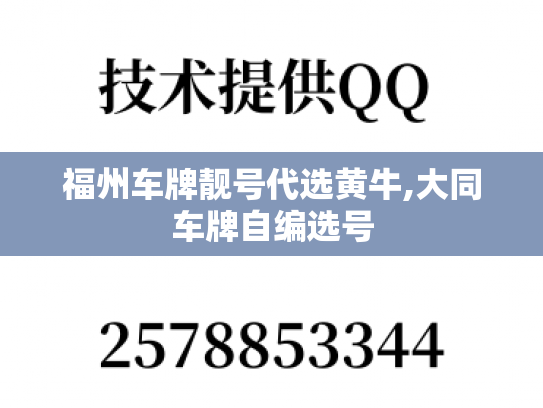 福州车牌靓号代选黄牛,大同车牌自编选号