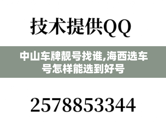中山车牌靓号找谁,海西选车号怎样能选到好号