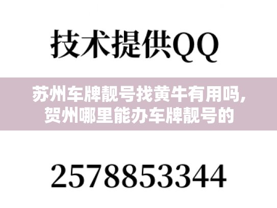 苏州车牌靓号找黄牛有用吗,贺州哪里能办车牌靓号的