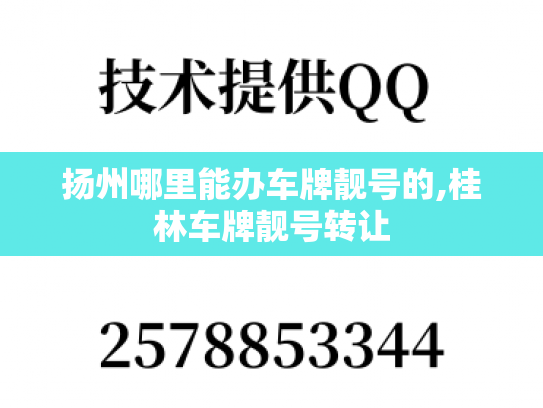 扬州哪里能办车牌靓号的,桂林车牌靓号转让