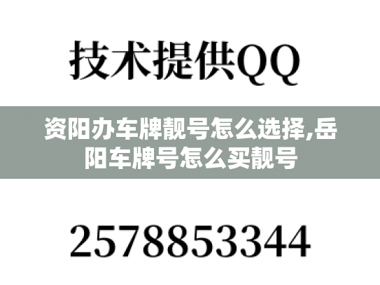 资阳办车牌靓号怎么选择,岳阳车牌号怎么买靓号