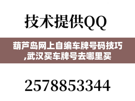 葫芦岛网上自编车牌号码技巧,武汉买车牌号去哪里买