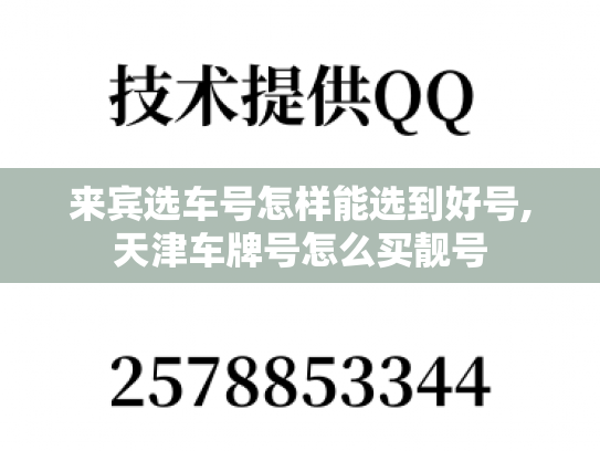 来宾选车号怎样能选到好号,天津车牌号怎么买靓号
