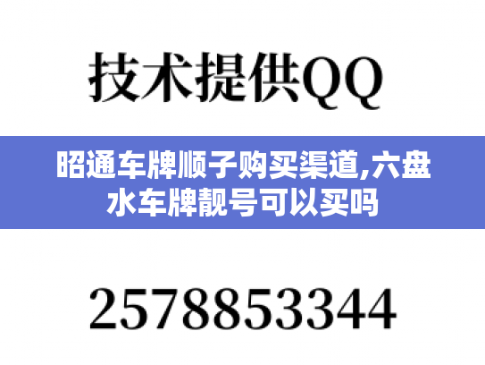 昭通车牌顺子购买渠道,六盘水车牌靓号可以买吗
