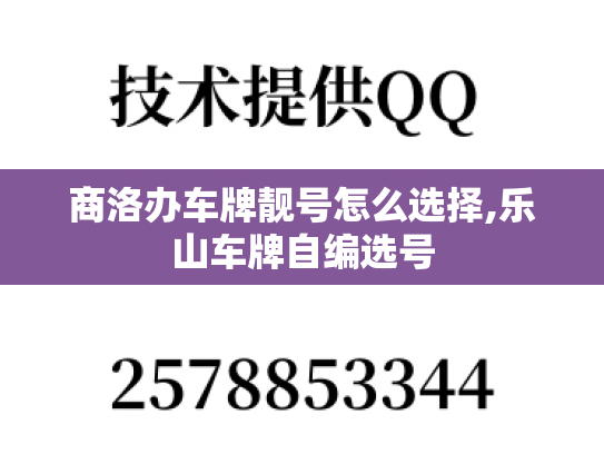 商洛办车牌靓号怎么选择,乐山车牌自编选号