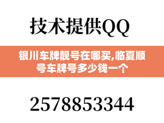 银川车牌靓号在哪买,临夏顺号车牌号多少钱一个