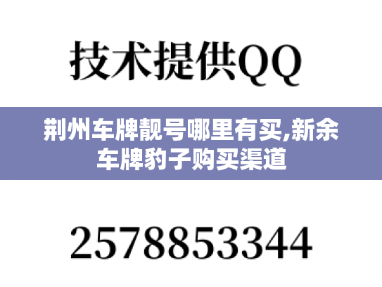 荆州车牌靓号哪里有买,新余车牌豹子购买渠道