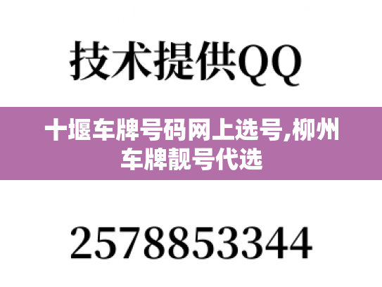 十堰车牌号码网上选号,柳州车牌靓号代选