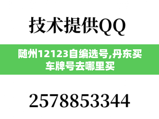 随州12123自编选号,丹东买车牌号去哪里买