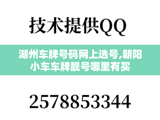湖州车牌号码网上选号,朝阳小车车牌靓号哪里有买