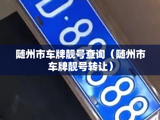 随州市车牌靓号查询（随州市车牌靓号转让）-第2张图片-七号汽车选号