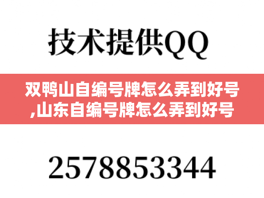 双鸭山自编号牌怎么弄到好号,山东自编号牌怎么弄到好号