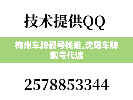 梅州车牌靓号找谁,沈阳车牌靓号代选
