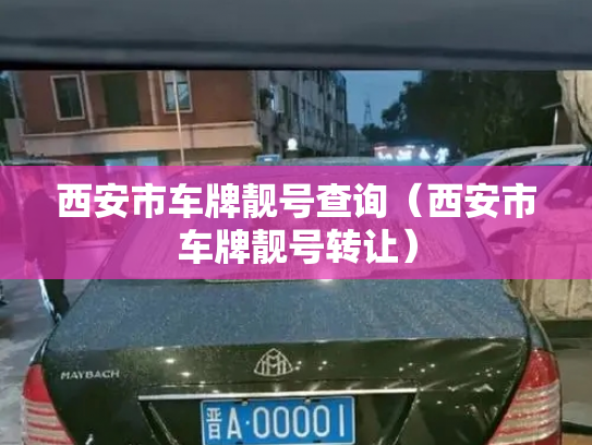 西安市车牌靓号查询（西安市车牌靓号转让）-第2张图片-七号汽车选号