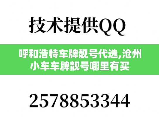 呼和浩特车牌靓号代选,沧州小车车牌靓号哪里有买
