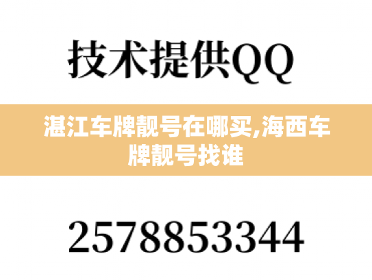 湛江车牌靓号在哪买,海西车牌靓号找谁