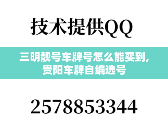 三明靓号车牌号怎么能买到,贵阳车牌自编选号
