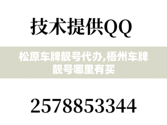 松原车牌靓号代办,梧州车牌靓号哪里有买
