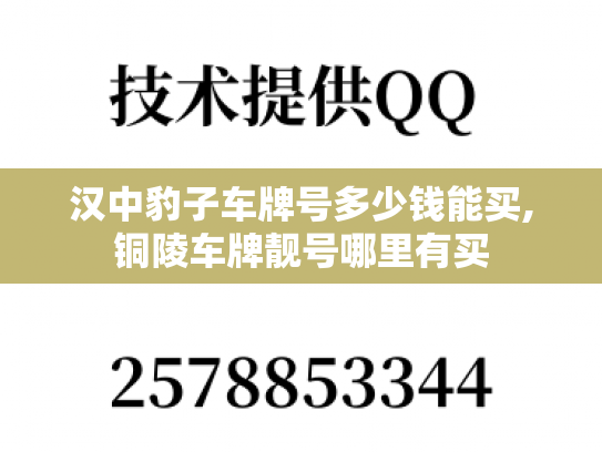 汉中豹子车牌号多少钱能买,铜陵车牌靓号哪里有买