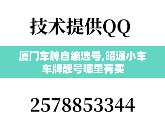 厦门车牌自编选号,昭通小车车牌靓号哪里有买