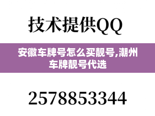 安徽车牌号怎么买靓号,潮州车牌靓号代选