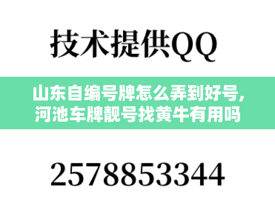 山东自编号牌怎么弄到好号,河池车牌靓号找黄牛有用吗