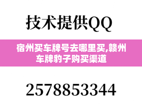 宿州买车牌号去哪里买,赣州车牌豹子购买渠道