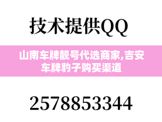 山南车牌靓号代选商家,吉安车牌豹子购买渠道