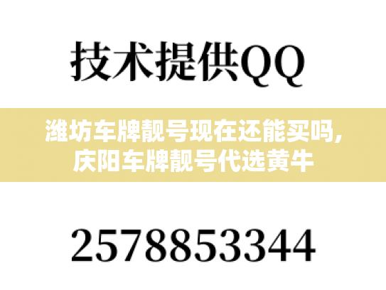 潍坊车牌靓号现在还能买吗,庆阳车牌靓号代选黄牛