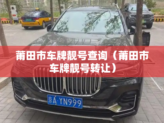 莆田市车牌靓号查询（莆田市车牌靓号转让）-第2张图片-七号汽车选号