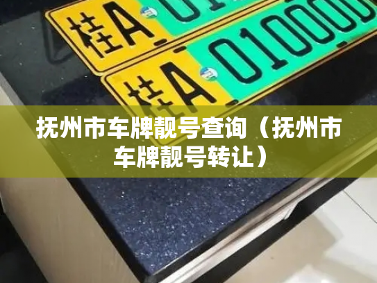 抚州市车牌靓号查询（抚州市车牌靓号转让）-第2张图片-七号汽车选号