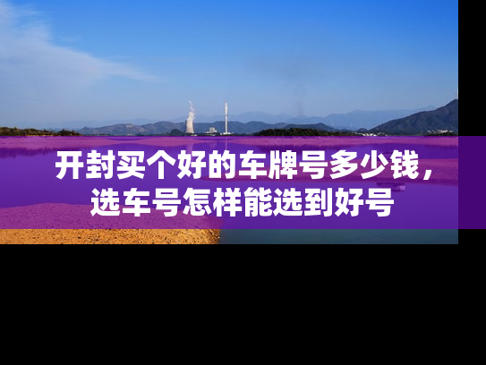 开封买个好的车牌号多少钱，选车号怎样能选到好号-第1张图片-七号汽车选号