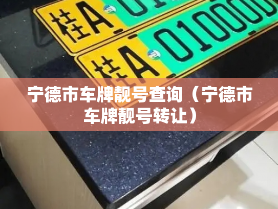宁德市车牌靓号查询（宁德市车牌靓号转让）-第2张图片-七号汽车选号