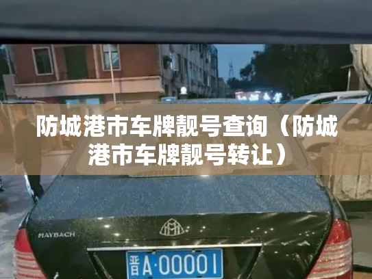 防城港市车牌靓号查询（防城港市车牌靓号转让）-第2张图片-七号汽车选号