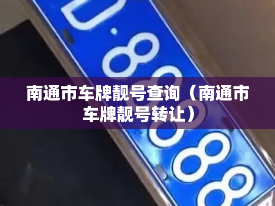 南通市车牌靓号查询（南通市车牌靓号转让）-第3张图片-七号汽车选号