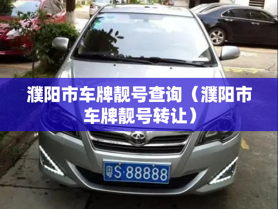 濮阳市车牌靓号查询（濮阳市车牌靓号转让）