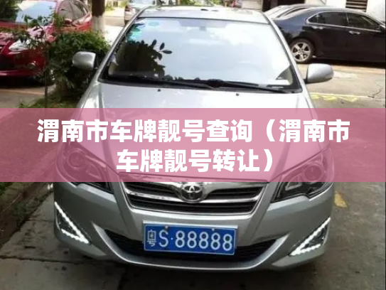 渭南市车牌靓号查询（渭南市车牌靓号转让）-第2张图片-七号汽车选号