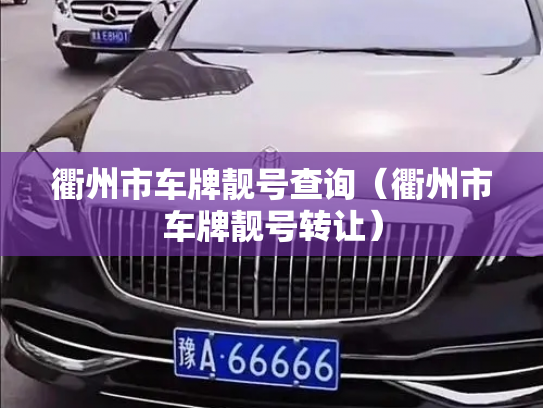 衢州市车牌靓号查询（衢州市车牌靓号转让）-第3张图片-七号汽车选号